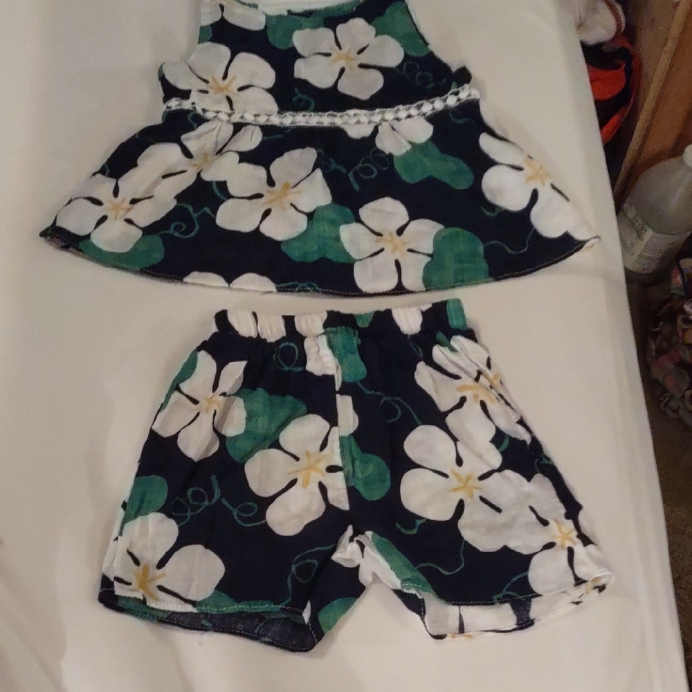 Floral Sleeveless Top and Shorts Set